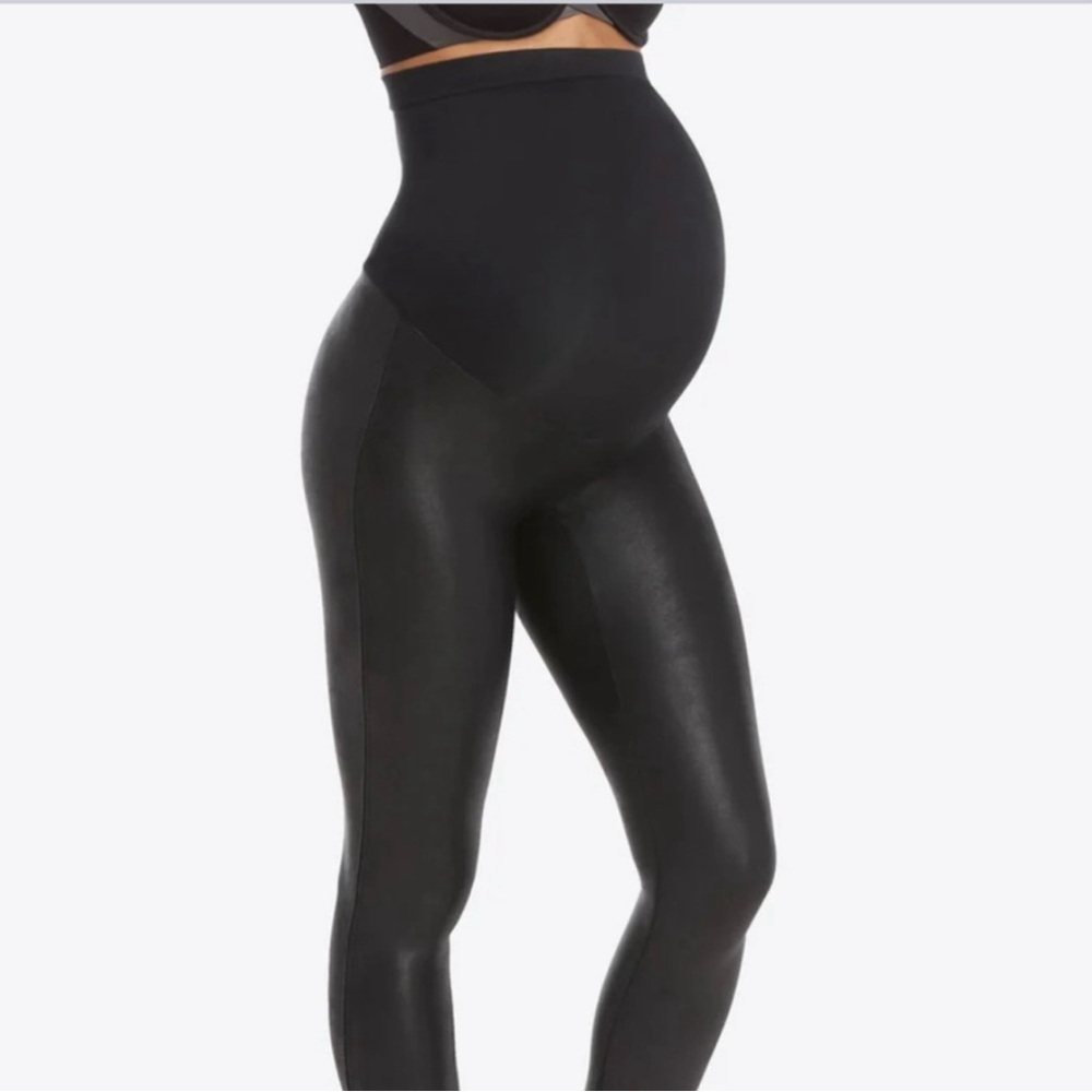Spanx Faux Leather Maternity Leggings